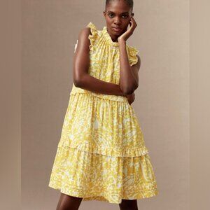 ME+EM Bold Paisley Print Cheesecloth Frill Swing Dress 6